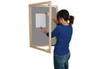 Lockable Wooden Framed Premium Felt Noticeboard - SILVER.jpg