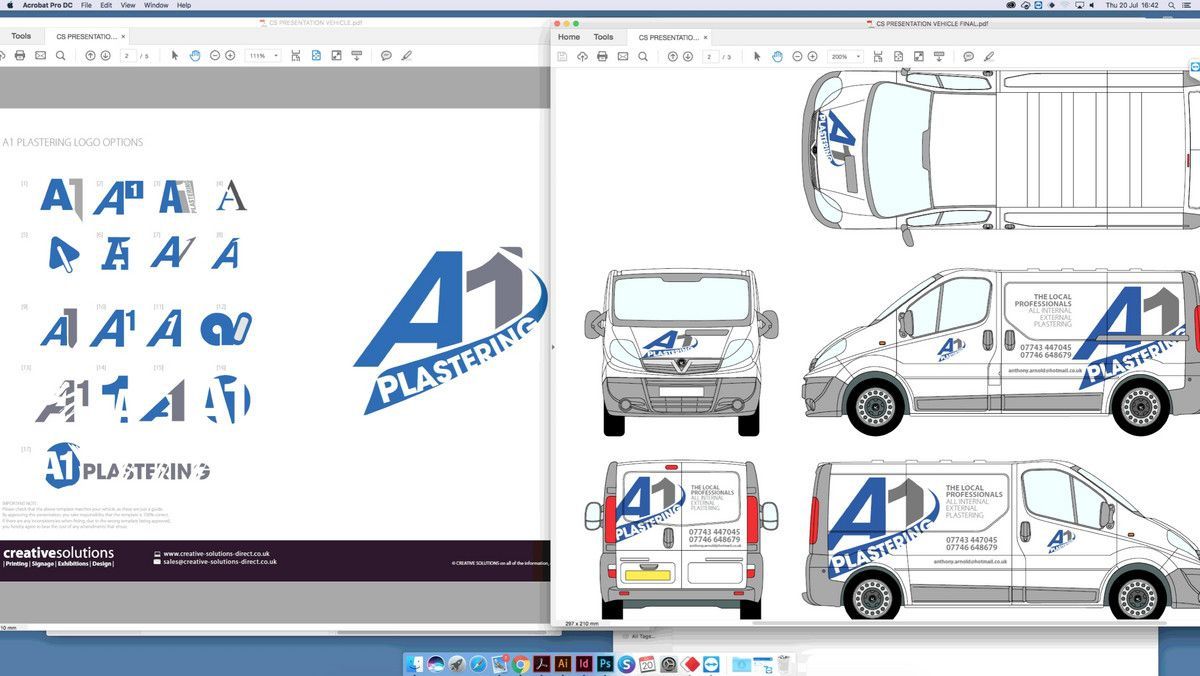 Logo Design and Vehicle Graphics for A1 Plastering.jpg