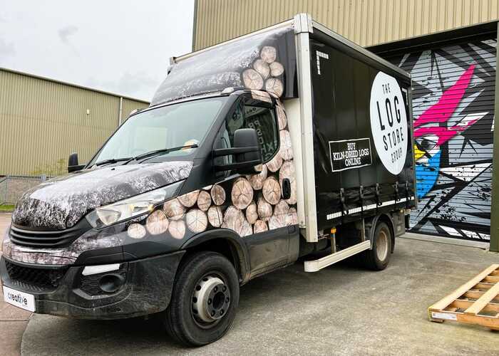 Lorry Cab Graphic Wrap for The Log Store