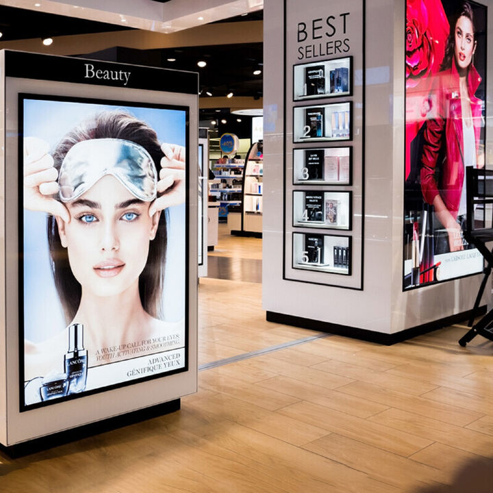 Printed Backlit Poster Film In Situ - Cosmetics Stand.jpg