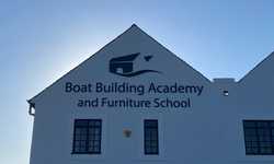 Large Stand-Off Lettering and Logo Installation for Lyme Regis Boat Building Academy