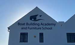 Large Stand-Off Lettering and Logo Installation for Lyme Regis Boat Building Academy Large Stand-Off Lettering and Logo Installation for Lyme Regis Boat Building Academy