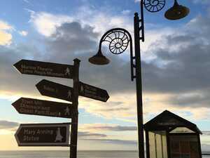 Aluminium Finger Post Signage for Mary Anning Rocks