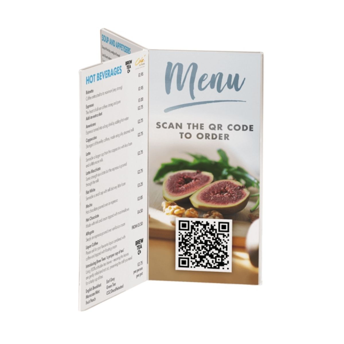 Menu Holder with Six Faces with QR code insert.png