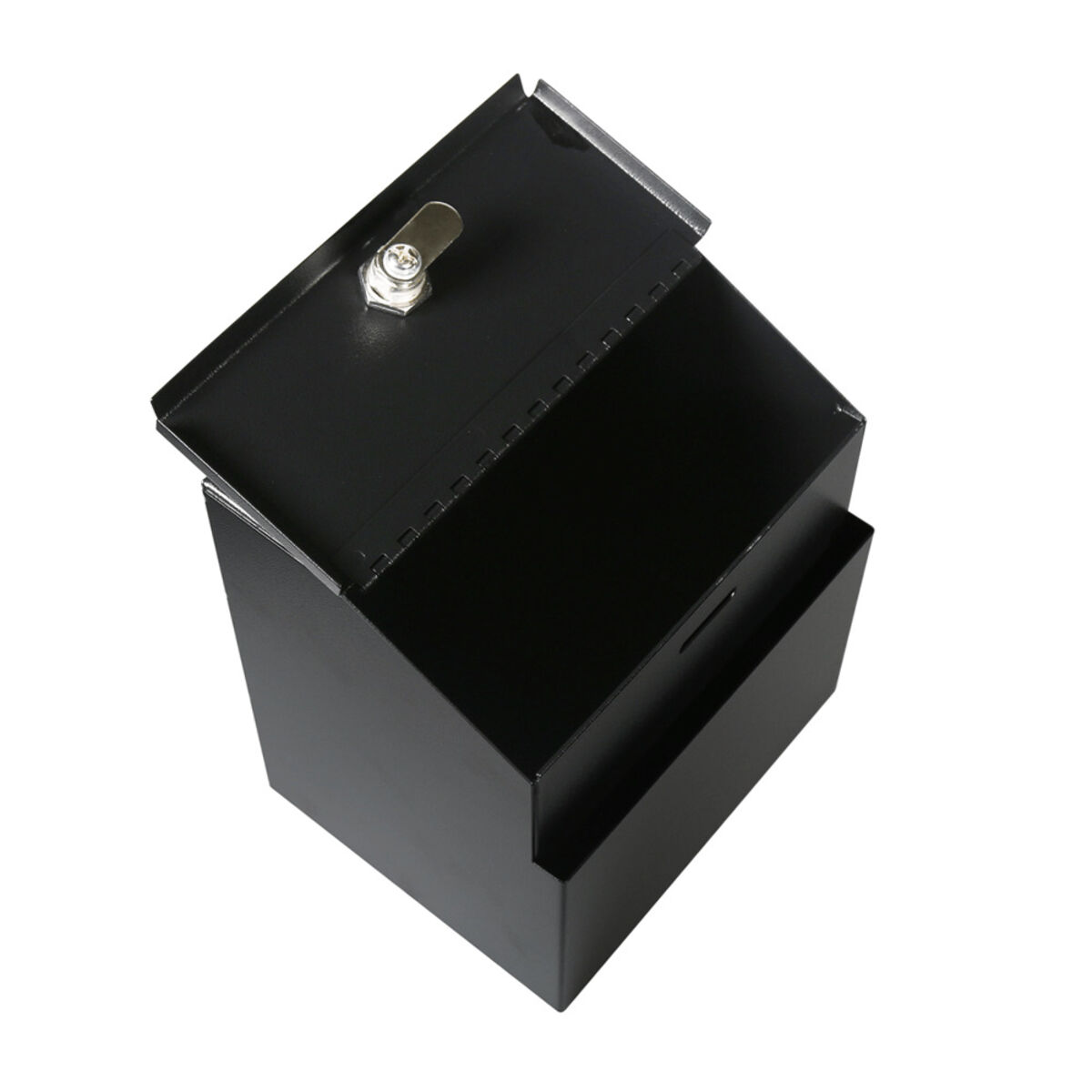Metal Suggestion Box with Lock open.png