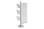 Modular brochure stand and banner stand in one unit.png