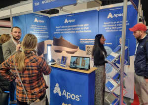 Modular Fabric Displays In Exhibition Stand With Branded Fabric Counter