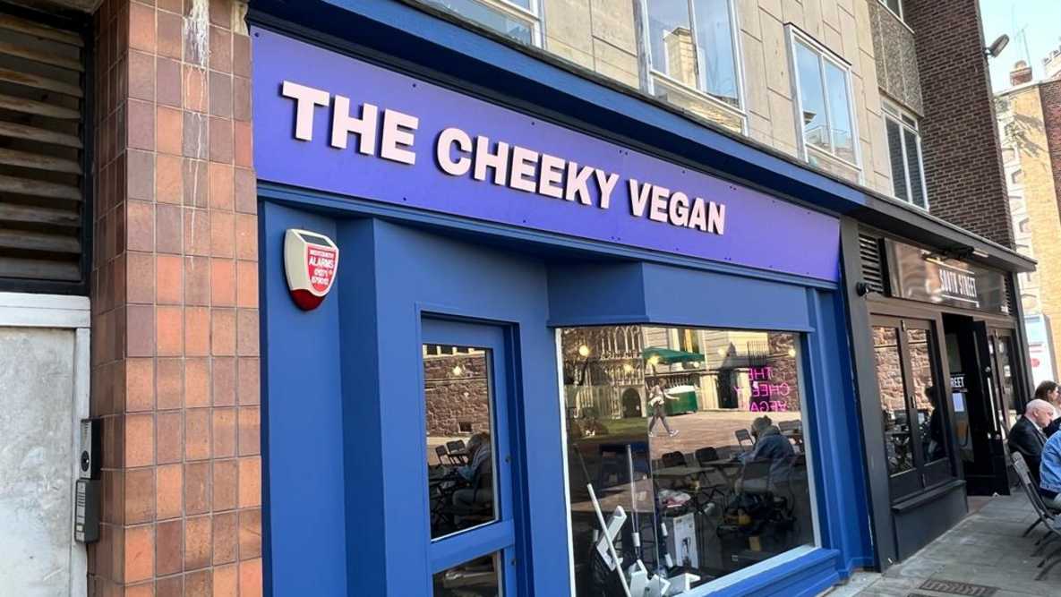 Signage for New Vegan Restaurant in Exeter, The Cheeky Vegan!