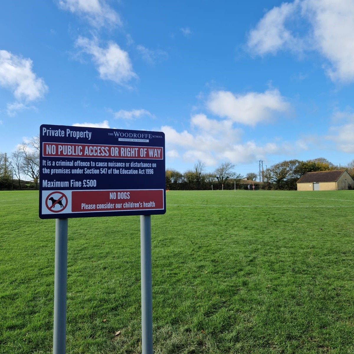 Post Mounted Aluminium Sign for Playing Field Access Rules.jpg