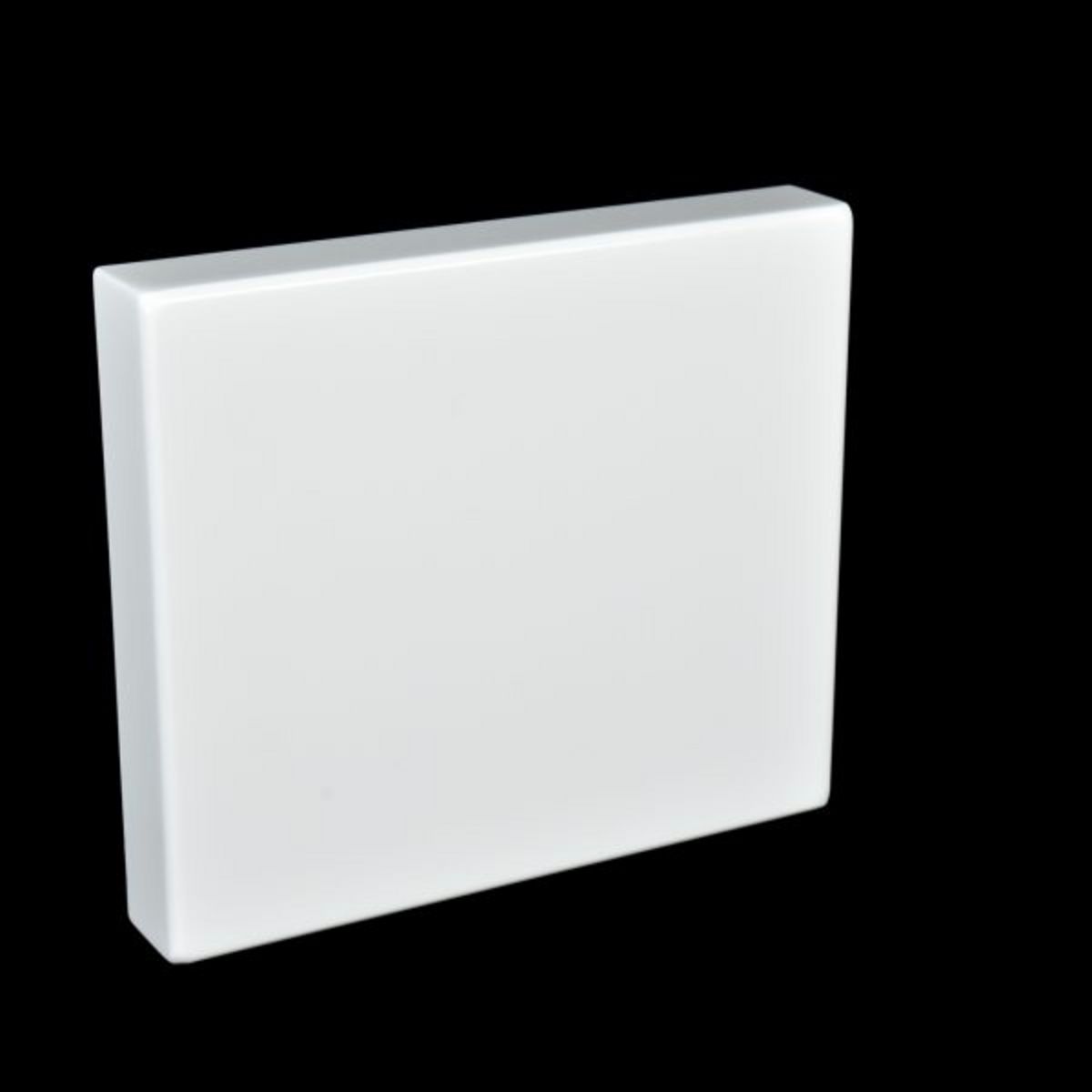 Powder Coated White Box Shape Aluminium Tray Sign.jpg