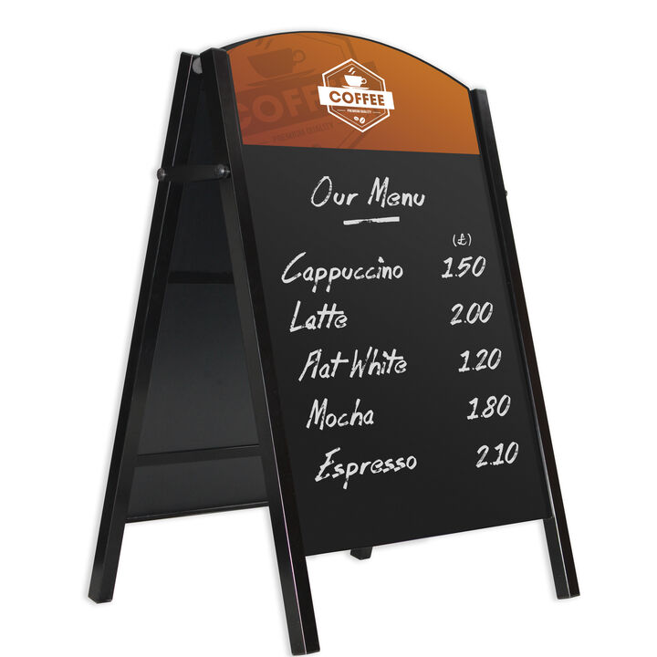 Premier A-Board Black Steel Frame HPL Panel Coffee.jpg