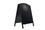 Premier A-Board Satin Black frame with HPL chalkboard panels showing coffee artwork.jpg