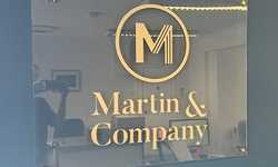 Custom Acrylic Wall Signage Display for Martin & Company Accountants