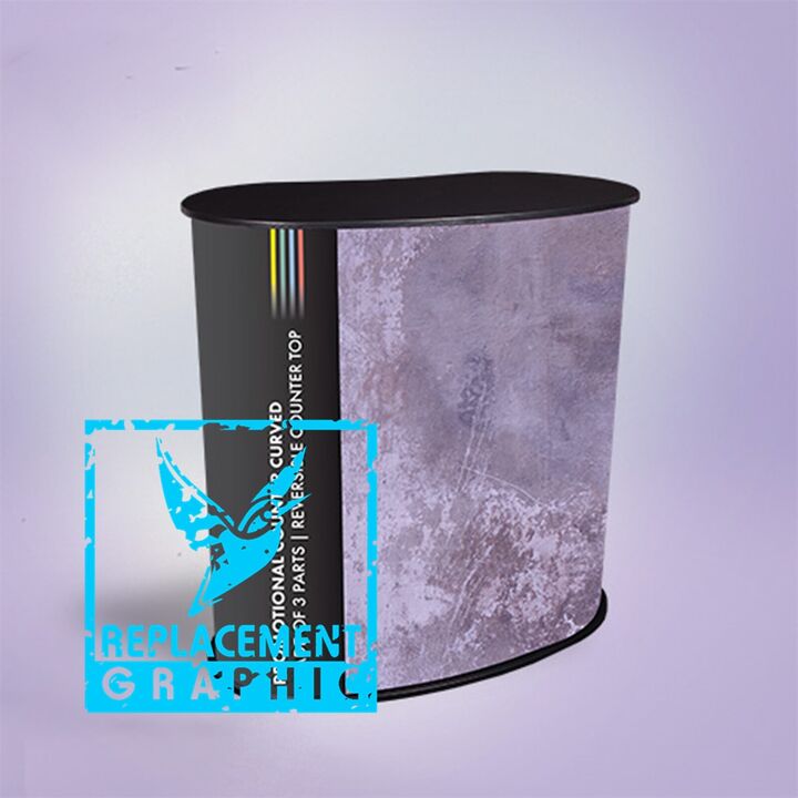 Replacement Curved Promotional Counter Graphics Only - Curved Promotional Counter - Curved Promotional Counter