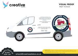 Digital Artwork Proofing for Washingpool Farm's Ford Transit Custom