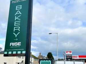 Roadside ACM Post Mounted Signage for Rise Bakery