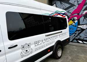 School Logo & Colourful Graphics for Beaminster School Bus