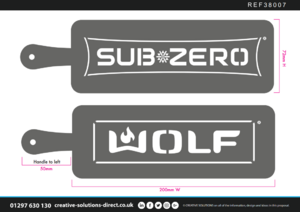 Digital Artwork Proof Sheet for Sub-Zero Wolf Large Paddle Style Bread Dusting Stencil Digital Artwork Proof Sheet for Sub-Zero Wolf Large Paddle Style Bread Dusting Stencil