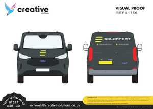 Digital Artwork Proof for Solarport's 2024 Ford Transit Custom Digital Artwork Proof for Solarport's 2024 Ford Transit Custom