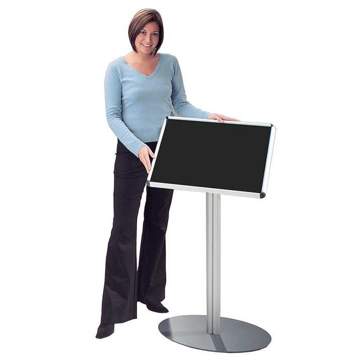 600 x 450mm (1m Post) - Shield Frame - Aluminium - Black (BK)