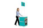 Side view of the Motion promotional display counter with wheels..jpg