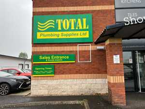 Signage Refacing on Side of Building for Total Plumbing Supplies