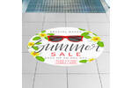 Signtac Self-Adhesive Floor Graphic in a shop showing sale artwork.jpg