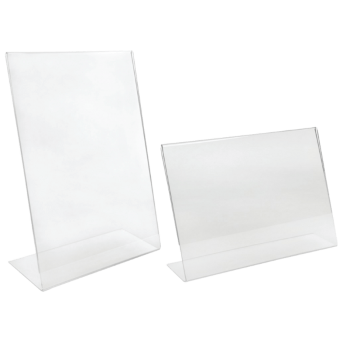 Single Sided Angled Free Standing Landscape and Portrait Acrylic Poster Holder 1.png