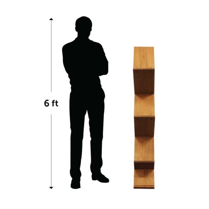 Zig Zag Wooden Leaflet Display Stand