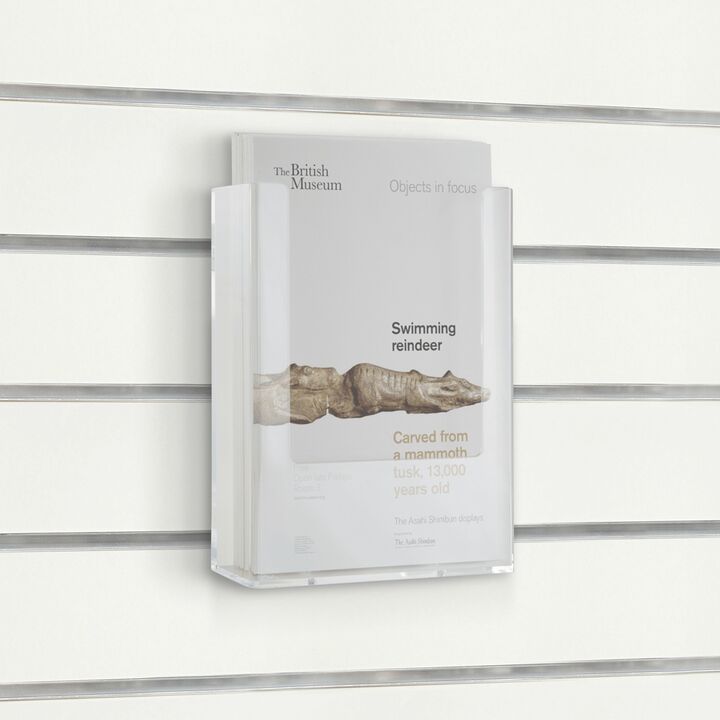 Slat Wall Wall Mounted Plastic Leaflet Holder Dispenser Museum Leaflet.png