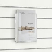 Slat Wall Wall Mounted Plastic Leaflet Holder Dispenser Museum Leaflet.png