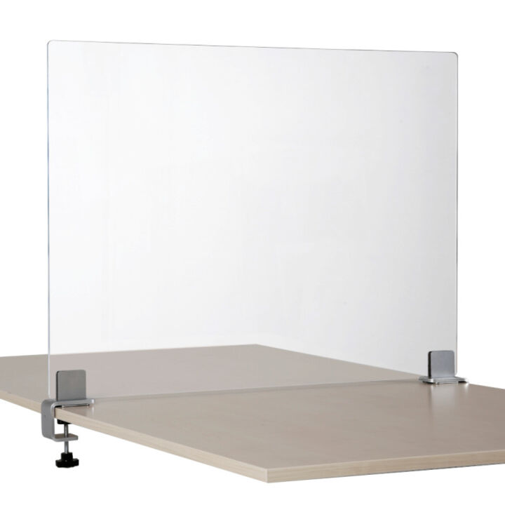 Sneeze Guard Screen with Mid-Edge Table Clamps.png