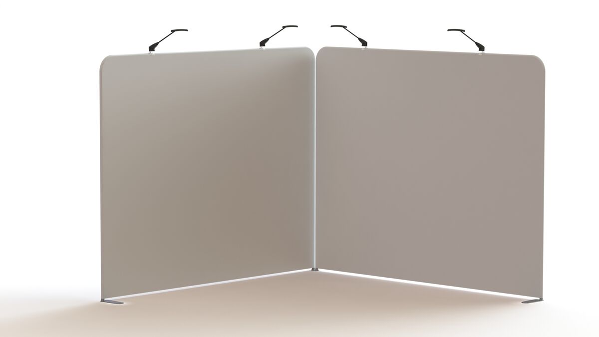 Size Panel Shell Scheme 3x3 L-Shaped Fabric Shell Scheme Exhibition Stand
