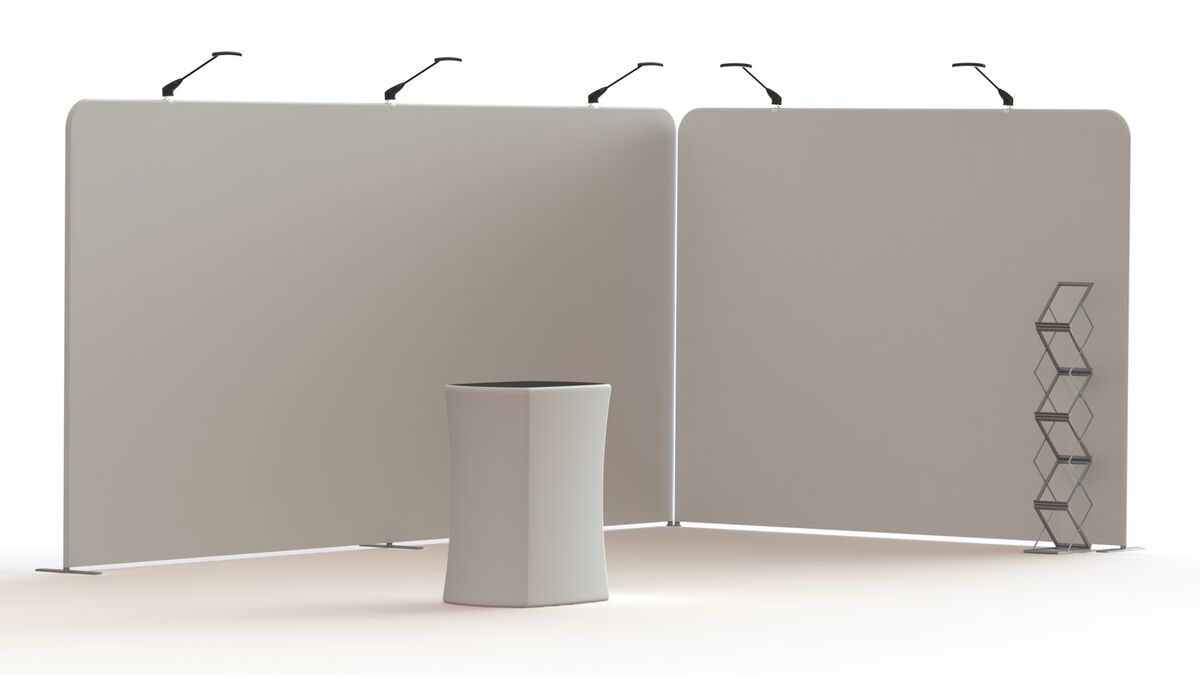Shell Shape Stand 5x3 L-Shaped Fabric Shell Scheme Exhibition Stand