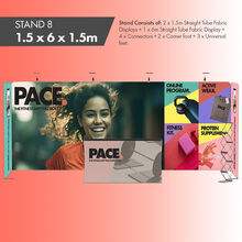 Stand 8 - 1.5x6x1.5m Modular Fabric Exhibition Stand