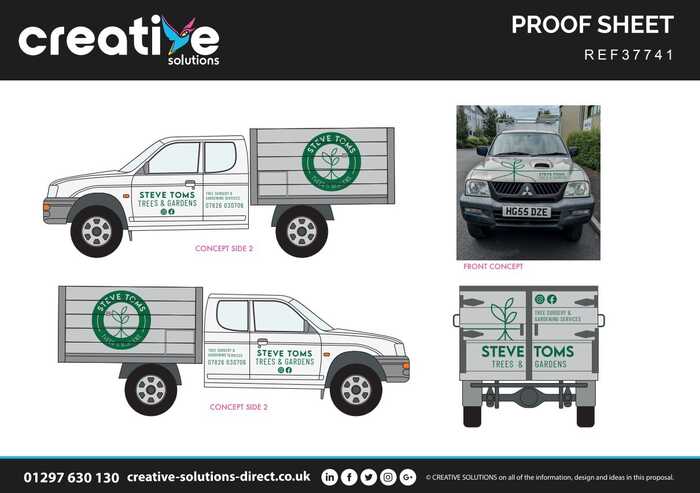 Custom Vinyl Vehicle Graphics Artwork Proof Sheet on Fiat Ducato Van