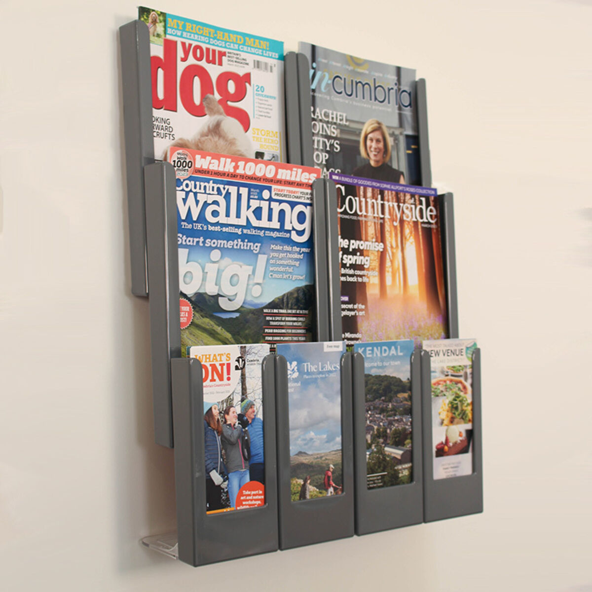 Style 12 - 4 x A4 + 4 x 1.3 A4 Leaflet Holders Grey (Close Up).jpg