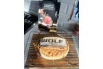 Sub Zero Wolf Custom Made Large Bread Dusting Stainless Steel Logo Stencil on fresh baked bread!.jpg