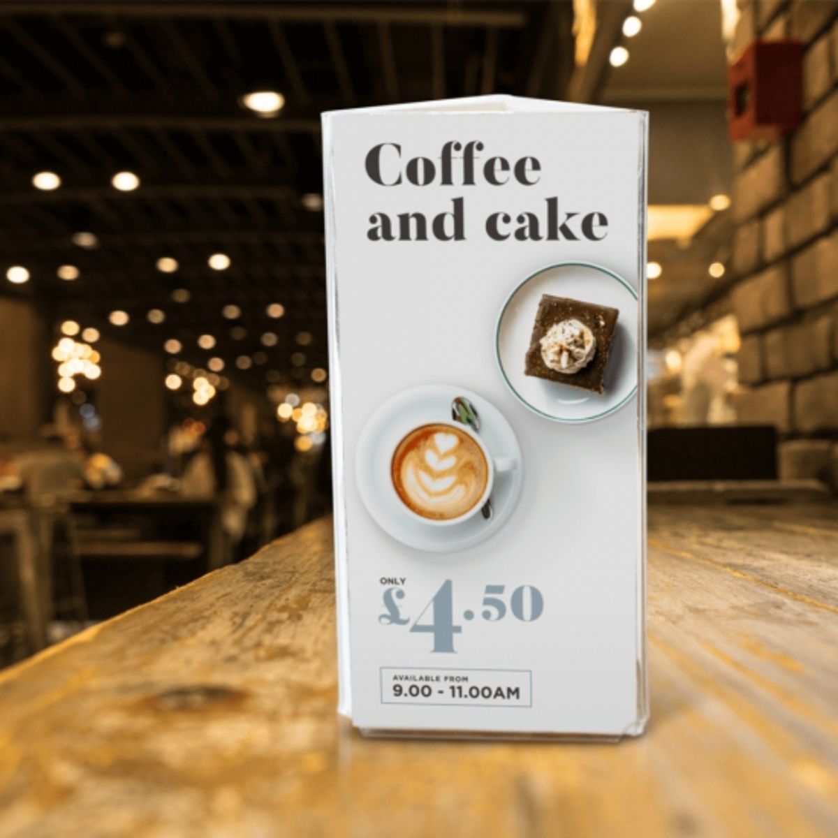 Supervue Menu Holder with Three Faces displaying promotions.png