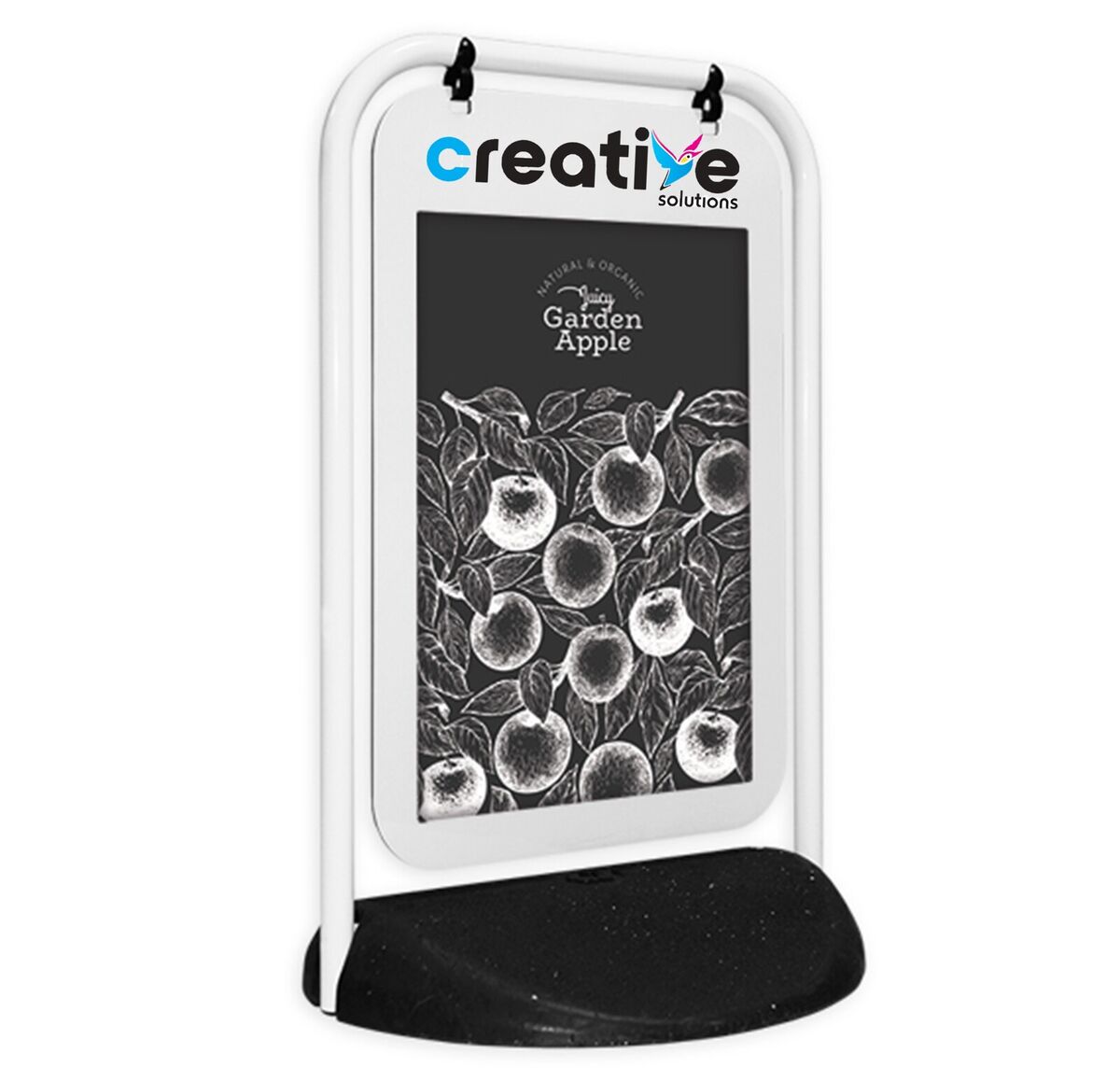 White Frame / Black Base - Yes - None - Swinger 2 Poster Pavement Sign