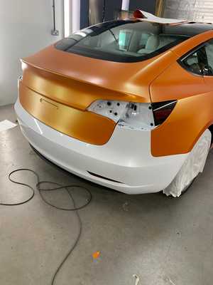 Boot finished, with tail-light fitting removed for seamless finish