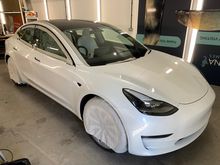 Vinyl Wrap for Tesla Model 3 - BEFORE - Side Profile Vinyl Wrap for Tesla Model 3 - BEFORE - Side Profile