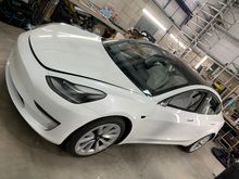Vinyl Wrap for Tesla Model 3 - BEFORE - Front Profile Bonnet Prep Vinyl Wrap for Tesla Model 3 - BEFORE - Front Profile Bonnet Prep