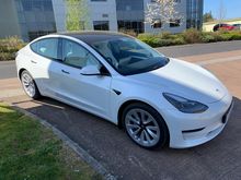 Vinyl Wrap for Tesla Model 3 - BEFORE - Side Profile