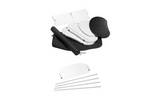 The complete set of Finesse2 promotional display counter parts including outer flat top, inner top, shelf, bottom, body panel, carry bag, graphic tube and bag, pole set (four pieces) T and header..jpg