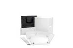 The complete set of Motion promotional display counter parts including Rigid top, top, shelf, bottom, body panel, pole set (four pieces) P, header, wheels and carry bag.jpg