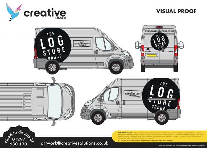 The Log Store - Citroen Relay Van Digital Artwork Proof