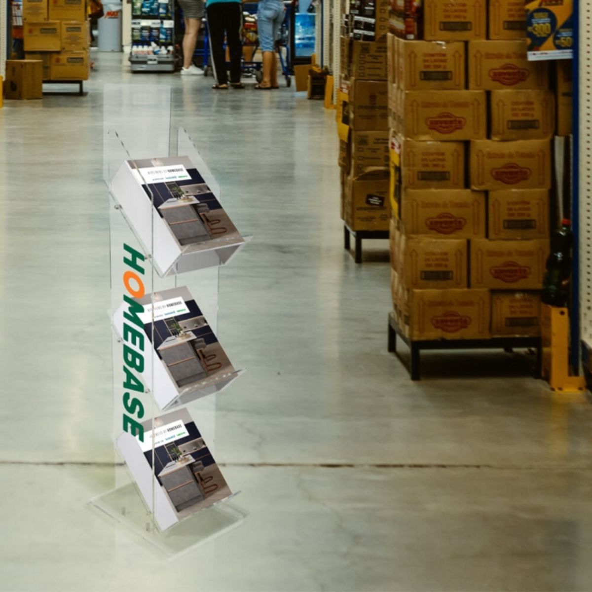 Tiered Magazine Stand with branded side panel.jpg