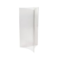 Triangle menu holder with 3 x 1 3rd A4 paper size faces.png