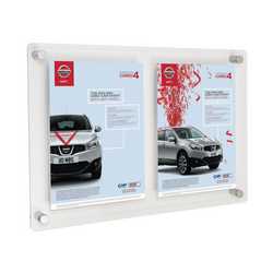 Twin A4 Poster Holder Wall Mounted